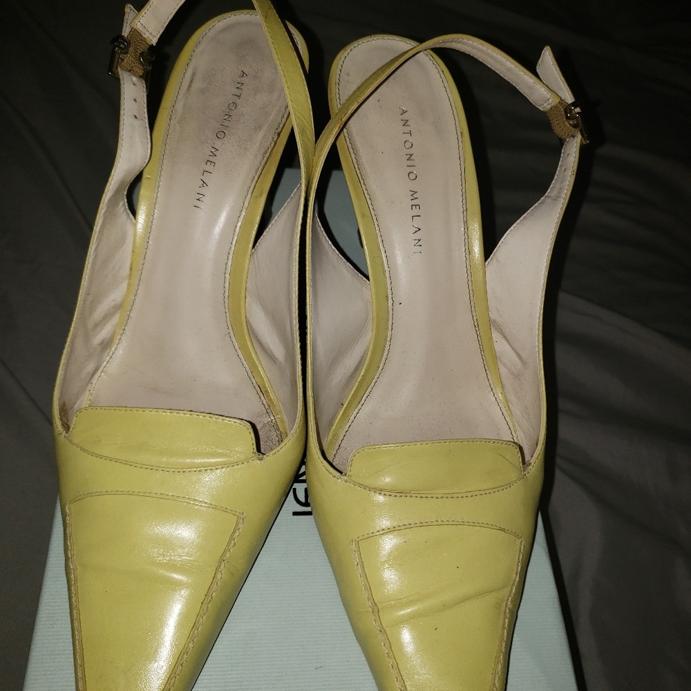 Lime Slingback Pumps